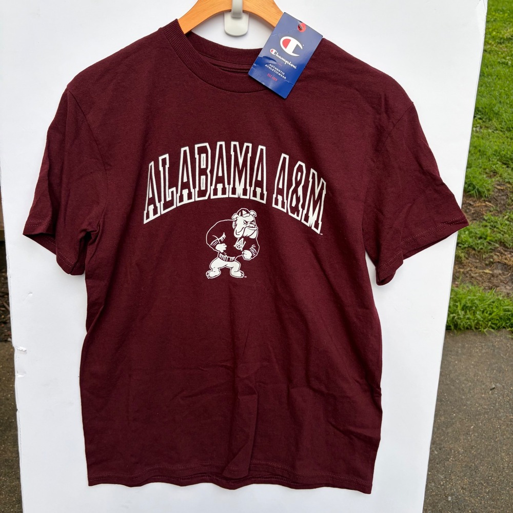 Champion Alabama A&M Bulldogs Kids Maroon T-Shirt Youth Large 10-12 NWT